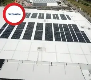 Commercial solar panel installation 