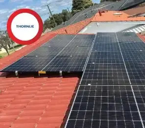 Solar panels installed on a roof