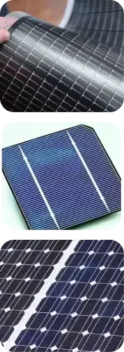 Types of solar cells - Amorphous, Polycrystalline, and Monocrystalline